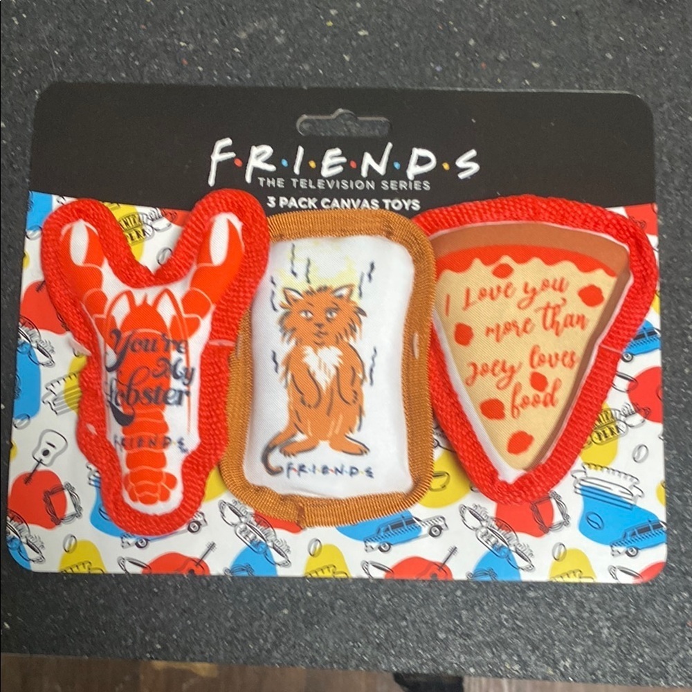 FRIENDS Cat Canvas Toy Set - Red, White, Brown
